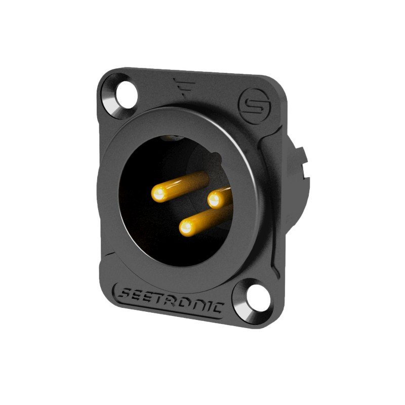 Seetronic MJ3F2C-BG Панельный разъем XLR Seetronic MJ3F2C-BG Панельный разъем XLR
