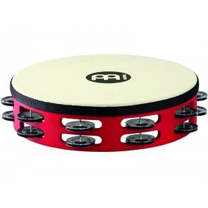 TAH2BK-R-TF Touring Тамбурин 10", с пластиком, 2 ряда бубенцов, красный, Meinl TAH2BK-R-TF Touring Тамбурин 10", с пластиком, 2 ряда бубенцов, красный, Meinl