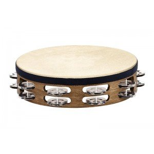 TAH2WB Traditional Тамбурин 10", с кожей, 2 ряда бубенцов, коричневый, Meinl