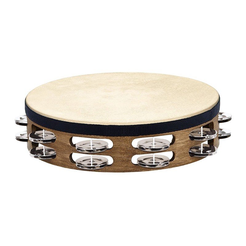 TAH2WB Traditional Тамбурин 10", с кожей, 2 ряда бубенцов, коричневый, Meinl