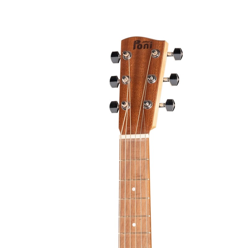 TR1-3 Гитара электро-акустическая, трэвел, сапеле, Poni