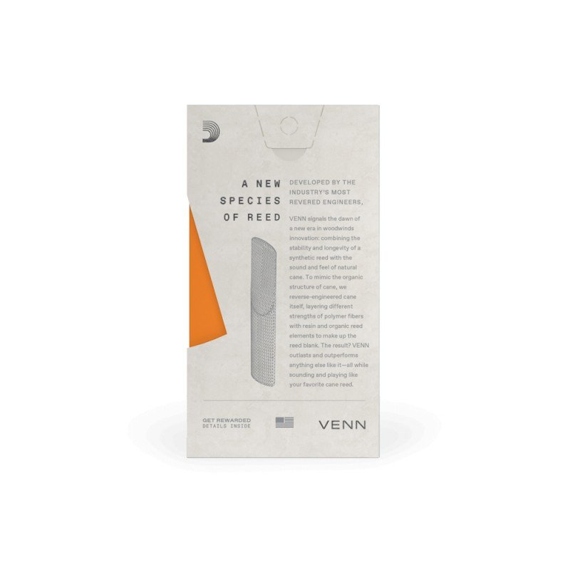 VAS0125G2 VENN Синтетическая трость для саксофона альт, размер 2.5, Rico