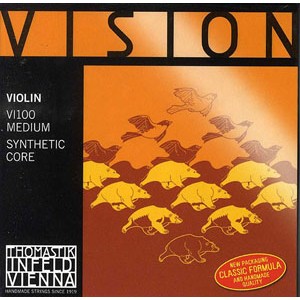 VI100 Vision Комплект струн для скрипки размером 4/4, среднее натяжение, Thomastik