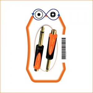 VIRTUOZO 09235 Адаптер, RCA мама моно = 6.3 мм джек папа моно