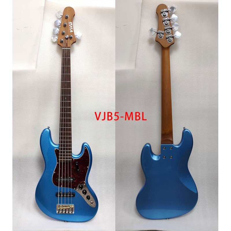 VJB5-MBL Бас-гитара 5-струнная, синяя, VIVA