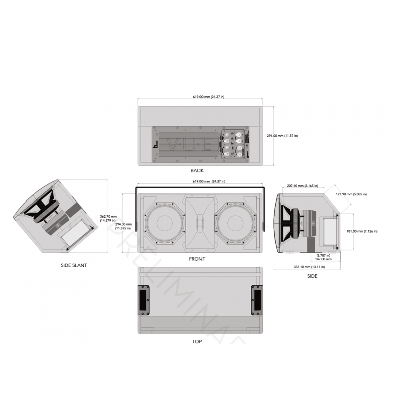 VUE Audiotechnik h-208 Активная двухполосная акустическая система