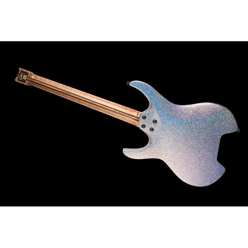 W902-MGCL Электрогитара безголовая со встроенным процессором, серебристая, GTRS