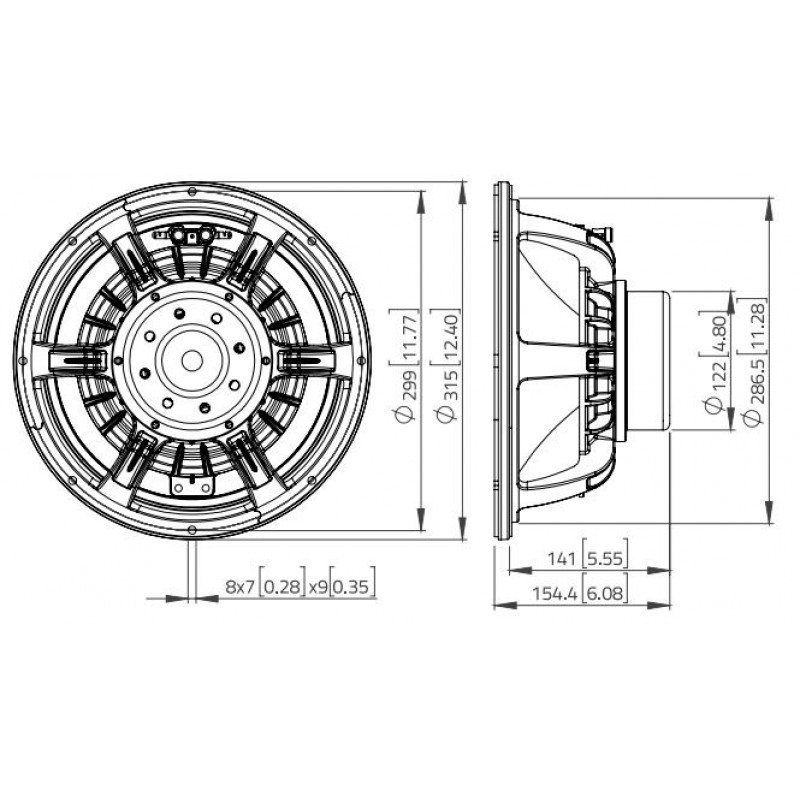 WAN123.00-16 Динамик 12", 1000Вт, 16 Ом, Lavoce