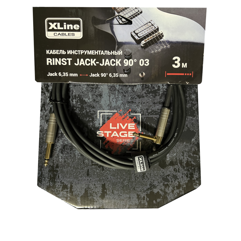 XLINE Cables RINST JACK-JACK 90° 03 Кабель инструментальный 3 м XLINE Cables RINST JACK-JACK 90° 03 Кабель инструментальный 3 м