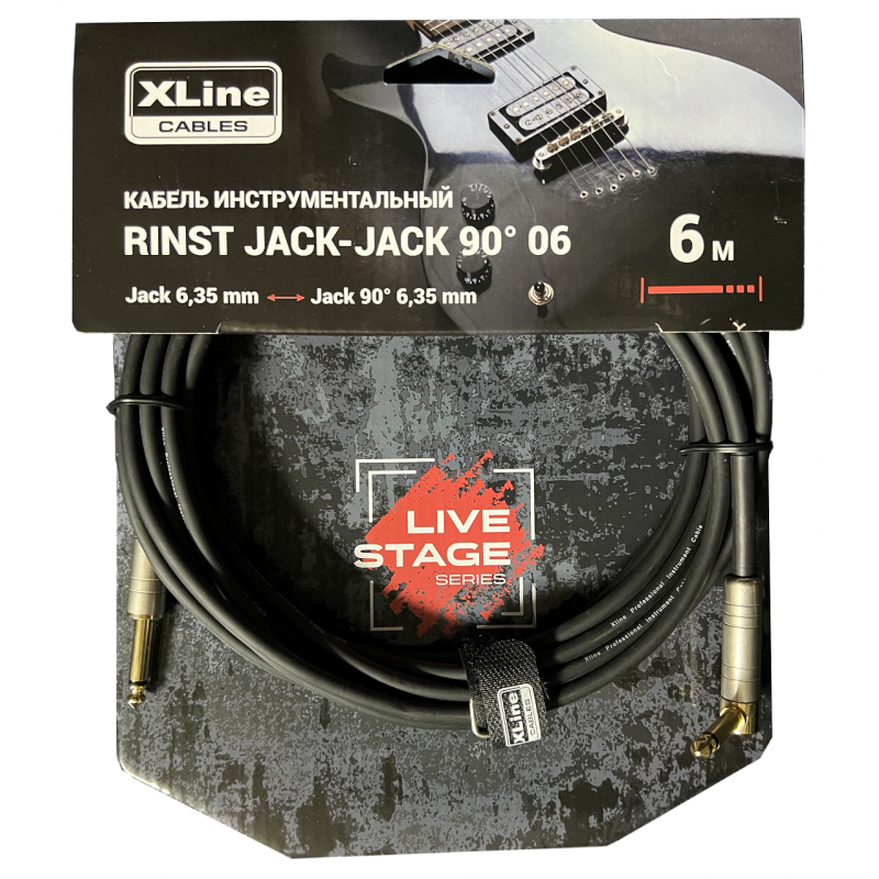 XLINE Cables RINST JACK-JACK 90° 06 Кабель инструментальный 6 м XLINE Cables RINST JACK-JACK 90° 06 Кабель инструментальный 6 м
