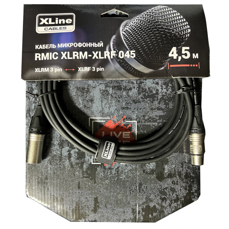 XLINE Cables RMIC XLRM-XLRF 045 Кабель микрофонный XLINE Cables RMIC XLRM-XLRF 045 Кабель микрофонный