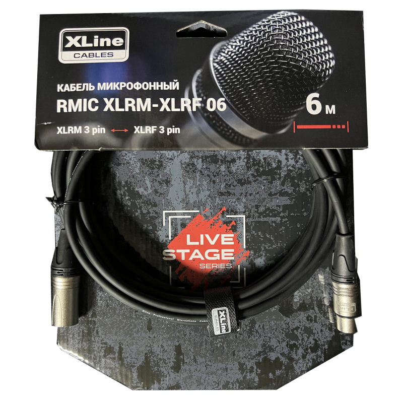 XLINE Cables RMIC XLRM-XLRF 06 Кабель микрофонный XLINE Cables RMIC XLRM-XLRF 06 Кабель микрофонный