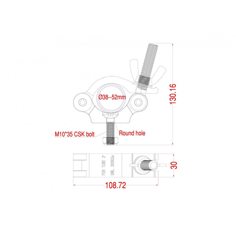 XLINE Light 223P130 Струбцина большая, до 300 кг