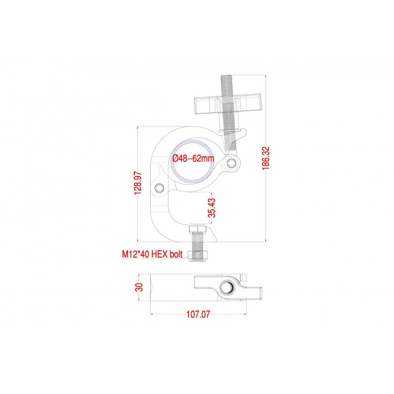 XLINE Light 260P130 Струбцина 48-61 мм.