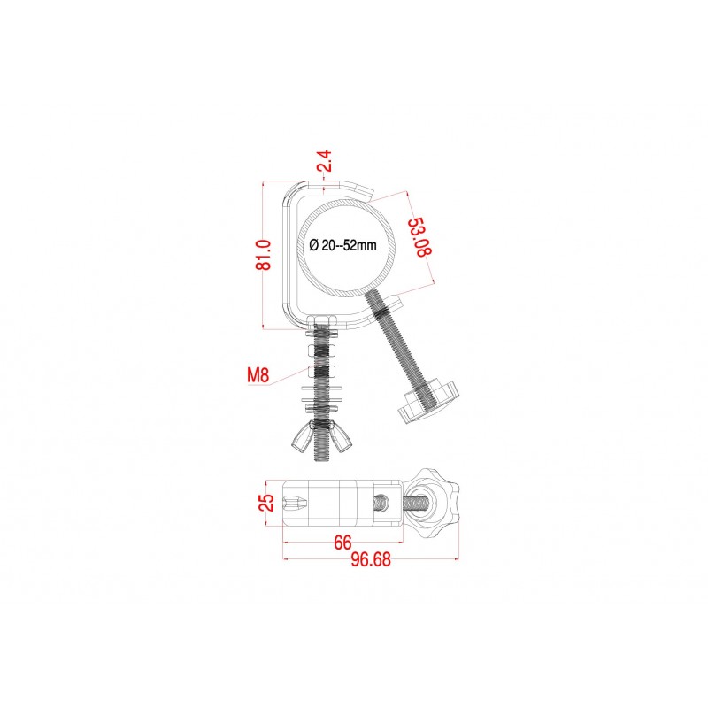 XLINE Light 310BK04 Струбцина для подвески прожекторов до 60 кг