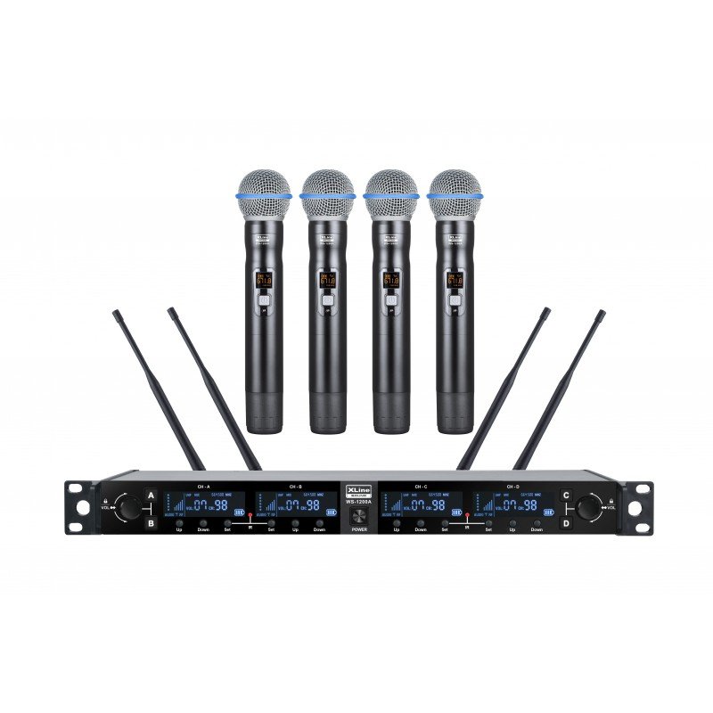 XLINE WS-1200A Радиосистема четырехканальная с четыремя ручными передатчикам