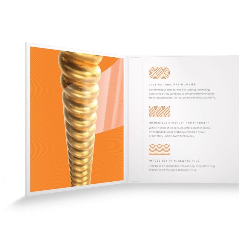 XSABR1047 XS Комплект струн для акустической гитары, бронза 80/20, 10-47, D'Addario