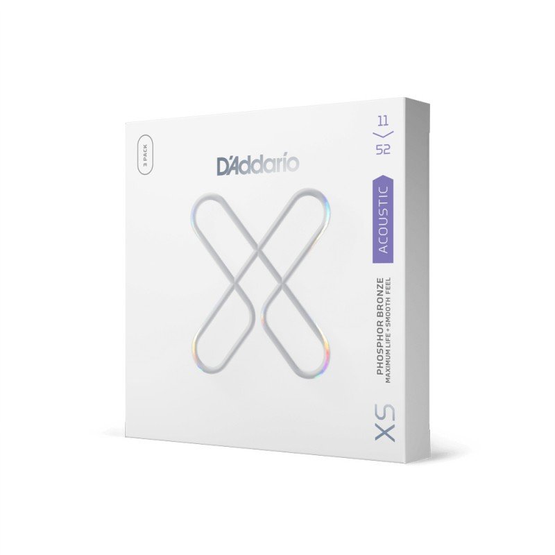 XSAPB1152-3P Струны для акустической гитары, фосфорная бронза, 11-52, 3 комплекта, D'Addario