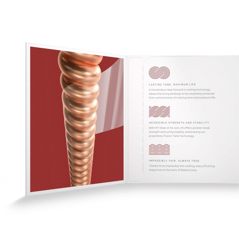 XSAPB1353 XS Комплект струн для акустической гитары, фосфорная бронза, 13-53, D'Addario
