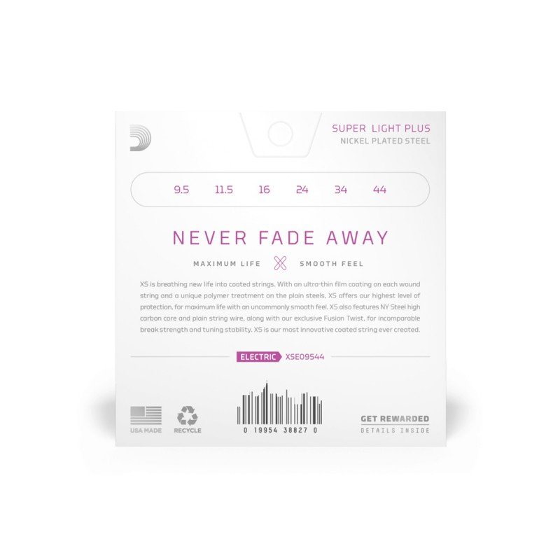 XSE09544 XS Nickel Комплект струн для электрогитары, никелированные, 09.5-44, D'Addario