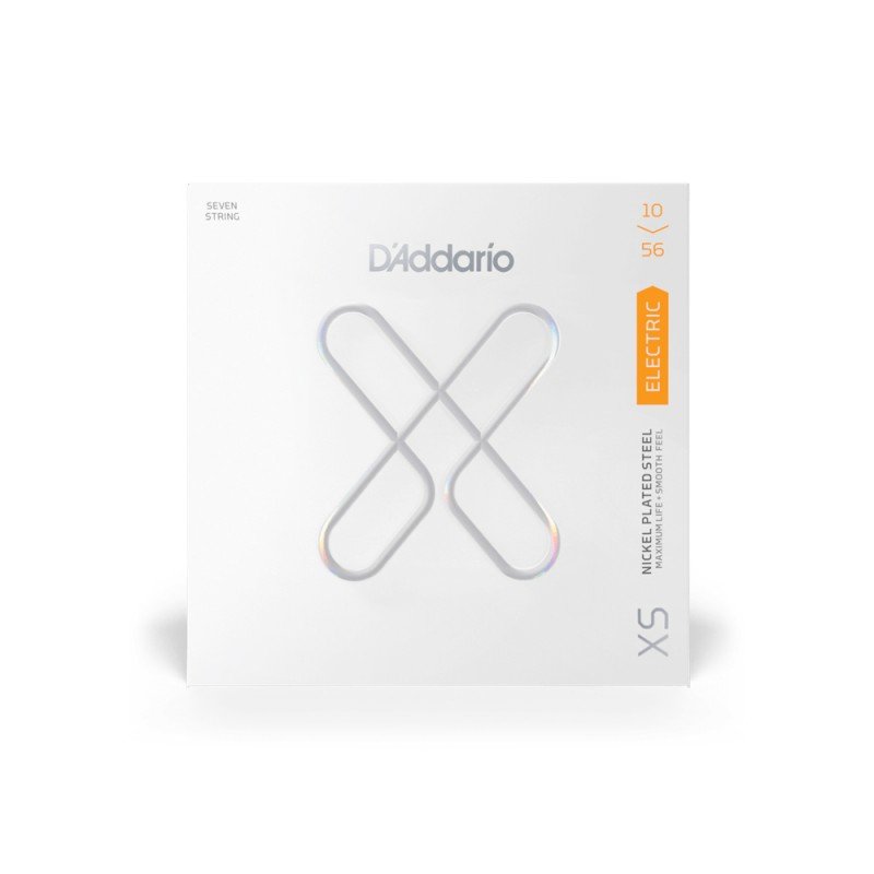 XSE1056 XS Nickel Комплект струн для 7-струнной электрогитары, никелированные, 10-56, D'Addario